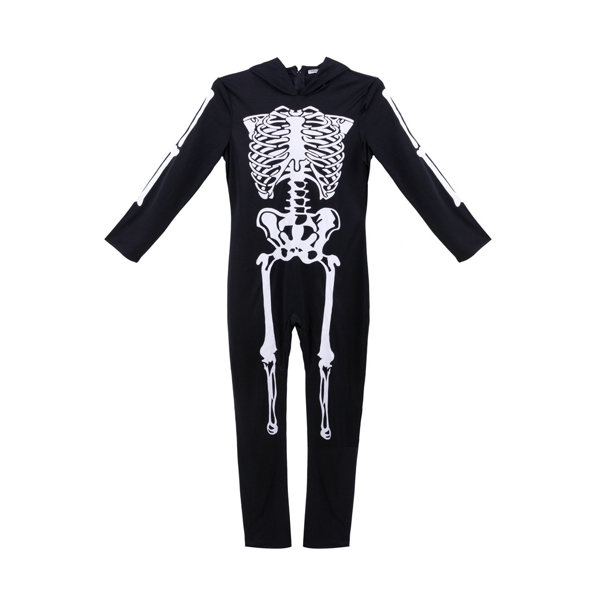 Skeletkostume sort og hvid 120-130 cm Skeletkostume sort og hvid 120-130 cm