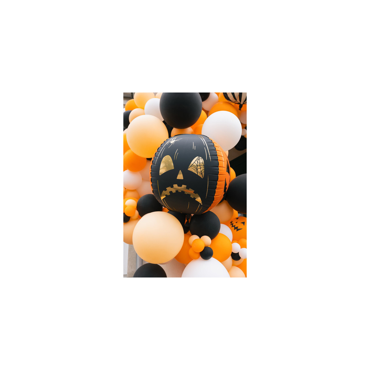 Foil balloon Scary pumpkins, 50 cm, orange-black