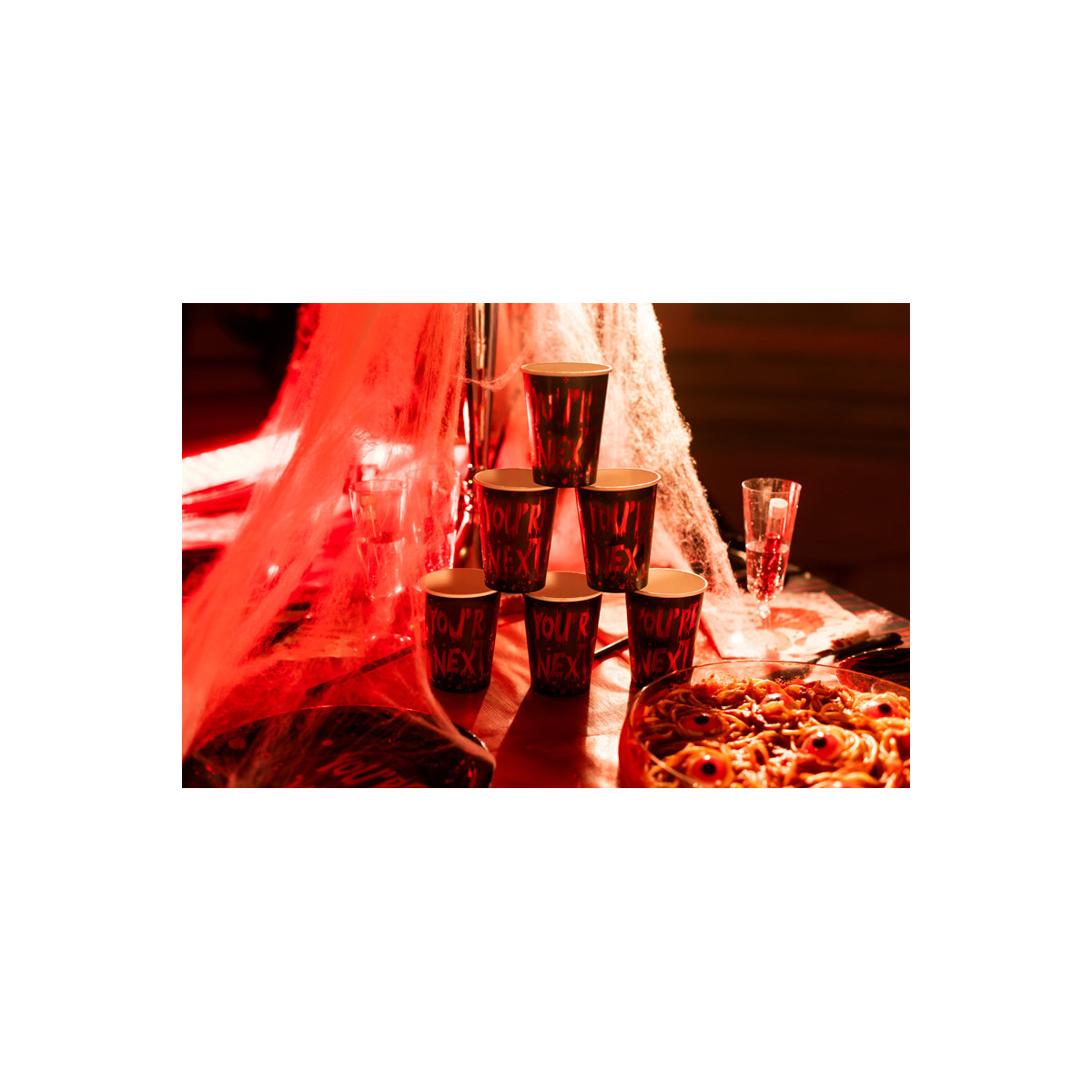 Cups You're next, 250 ml, black-red (1 pkt / 6 pc.) Cups You're next, 250 ml, black-red (1 pkt / 6 pc.)
