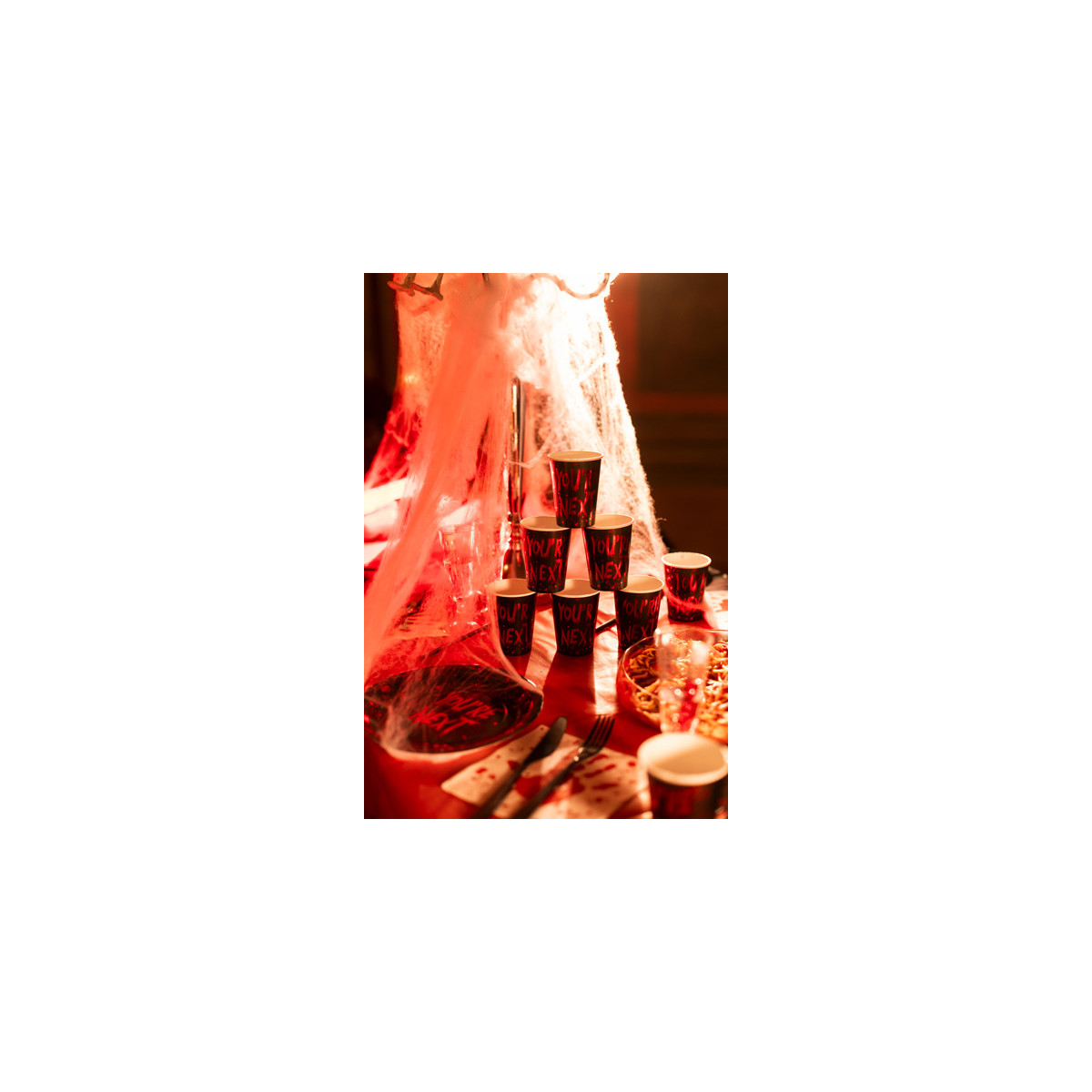 Cups You're next, 250 ml, black-red (1 pkt / 6 pc.) Cups You're next, 250 ml, black-red (1 pkt / 6 pc.)