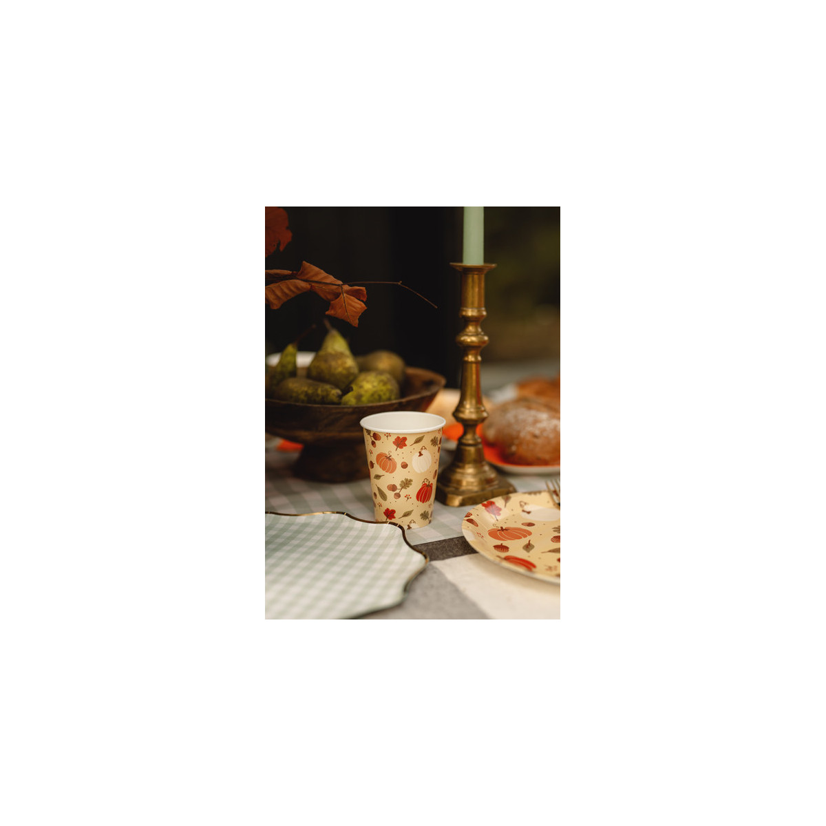 Cups Pumpkins and acorns, 250 ml, orange (1 pkt / 6 pc.) Cups Pumpkins and acorns, 250 ml, orange (1 pkt / 6 pc.)