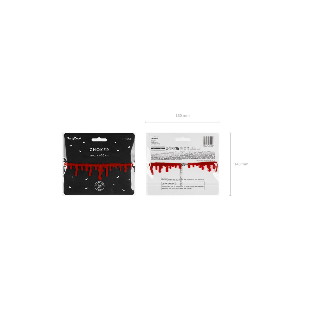 Bloody choker, 35 cm, red Bloody choker, 35 cm, red