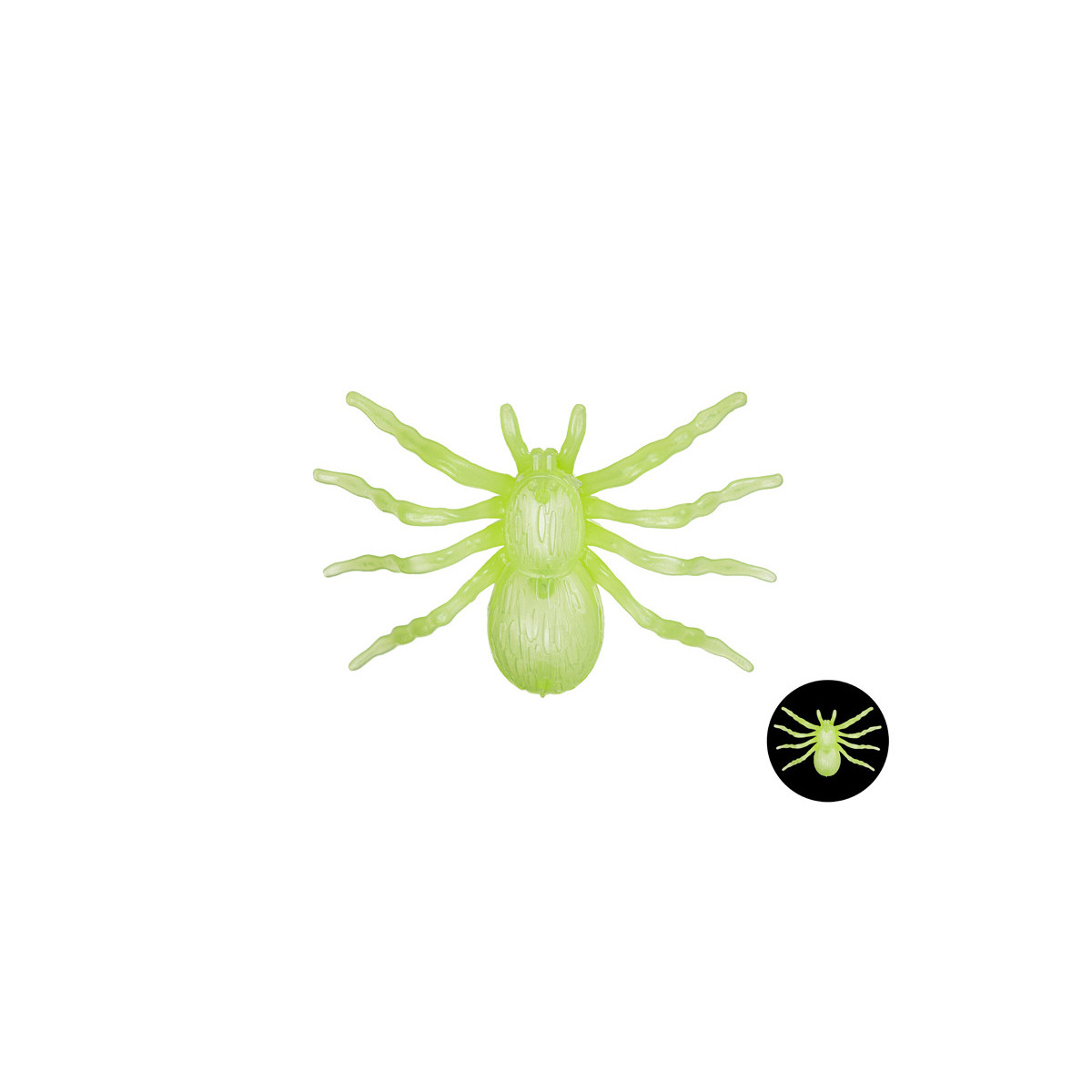 Large glow-in-the-dark spiders (1 pkt / 4 pc.) Large glow-in-the-dark spiders (1 pkt / 4 pc.)