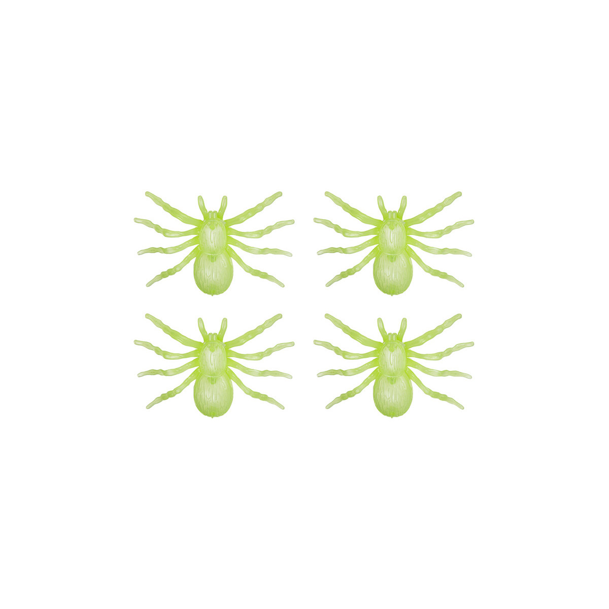 Large glow-in-the-dark spiders (1 pkt / 4 pc.) Large glow-in-the-dark spiders (1 pkt / 4 pc.)