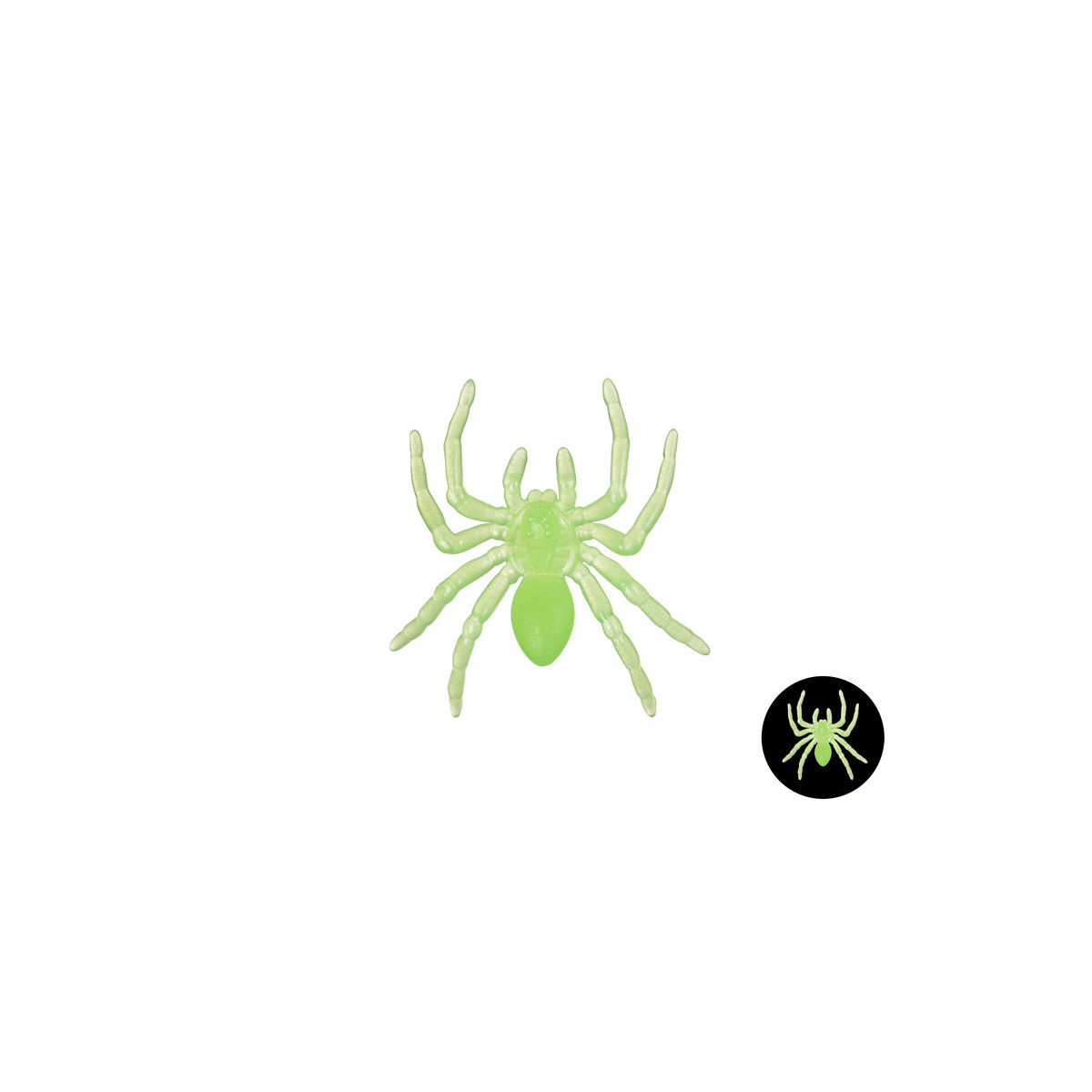 Small glow-in-the-dark spiders (1 pkt / 10 pc.) Small glow-in-the-dark spiders (1 pkt / 10 pc.)