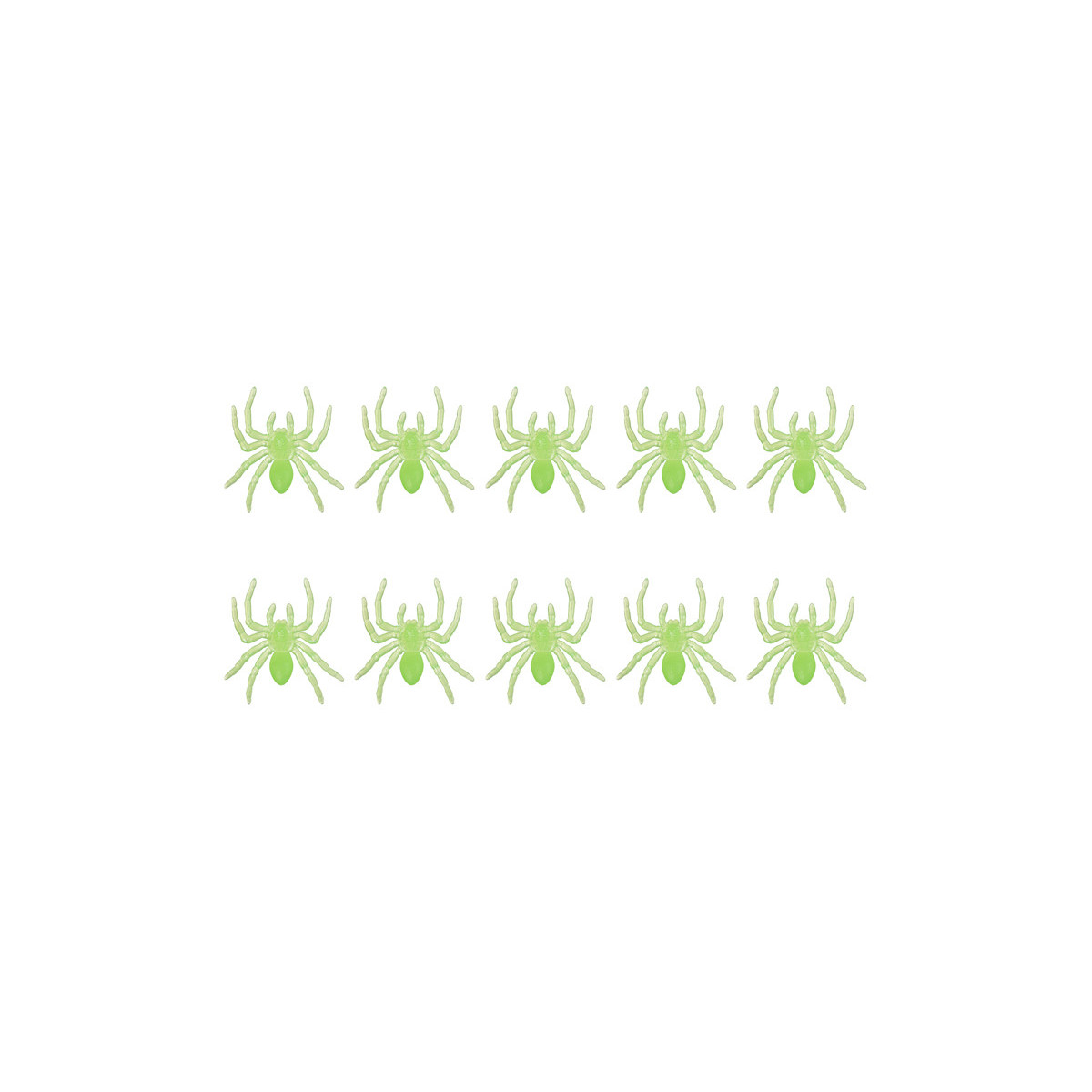 Small glow-in-the-dark spiders (1 pkt / 10 pc.) Small glow-in-the-dark spiders (1 pkt / 10 pc.)