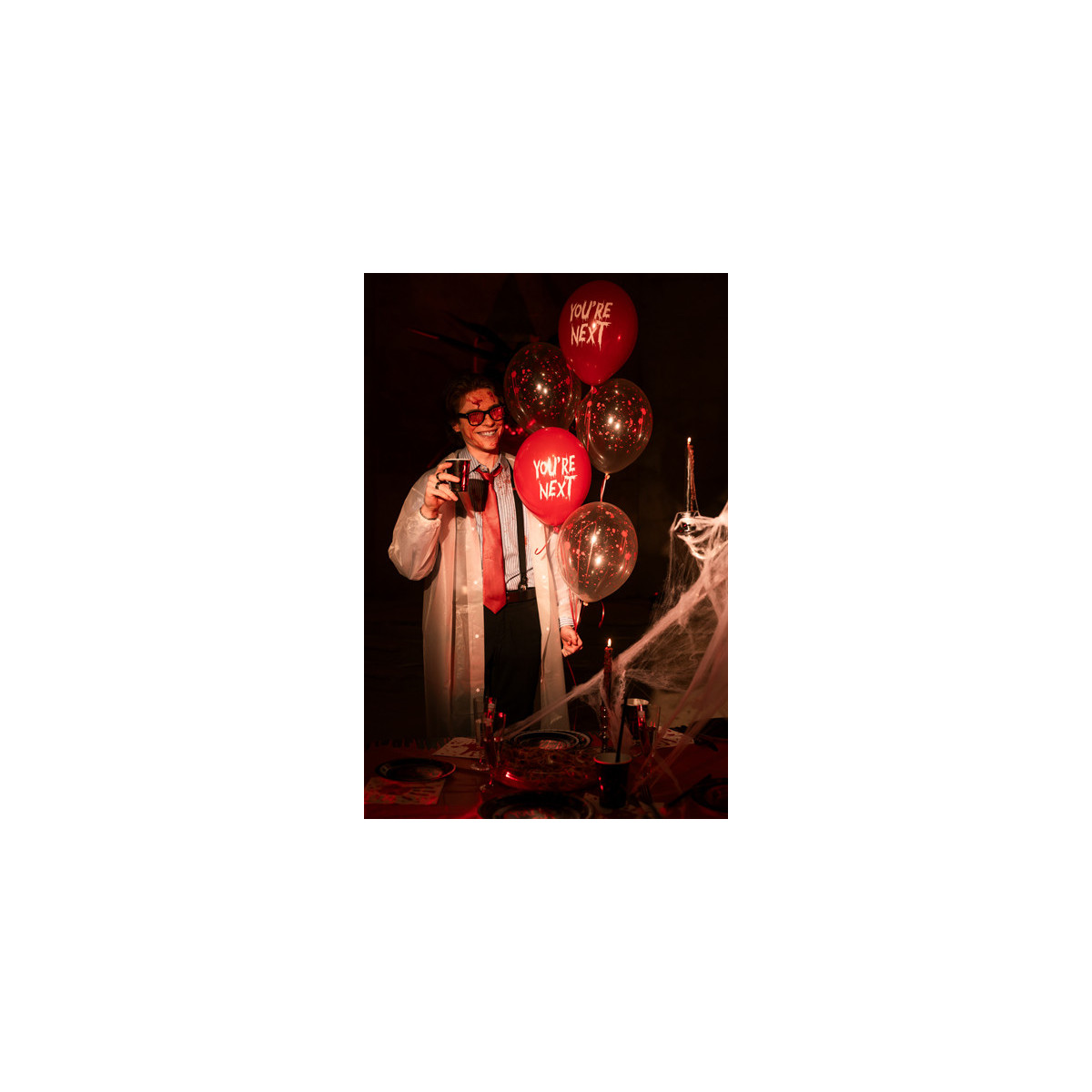 Balloons 30 cm, Blood Stains, Crystal Clear (1 pkt / 50 pc.)