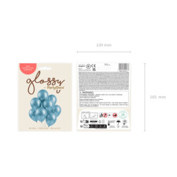 Glossy Balloons 30cm, blue (1 pkt / 10 pc.) Glossy Balloons 30cm, blue (1 pkt / 10 pc.)