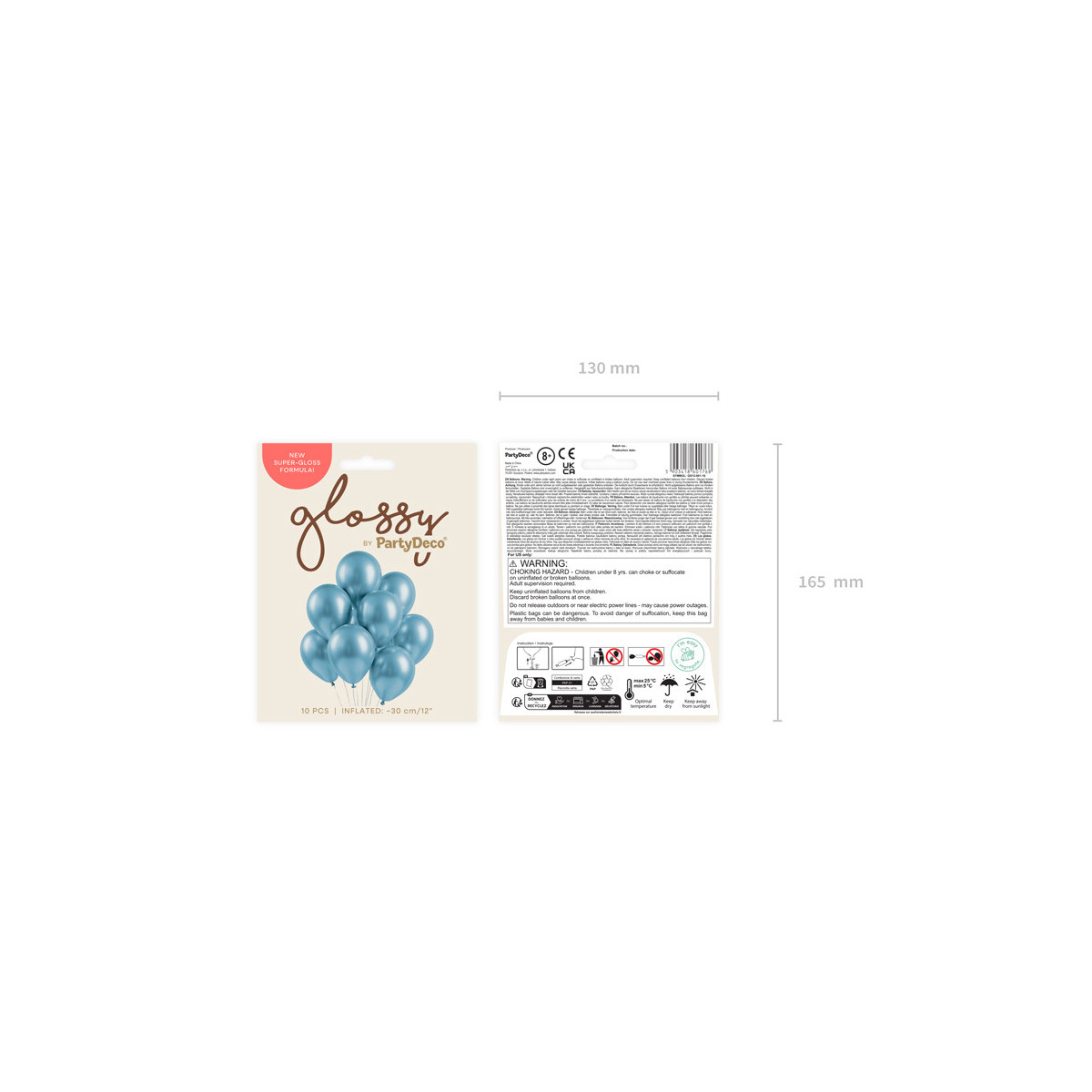 Glossy Balloons 30cm, blue (1 pkt / 10 pc.) Glossy Balloons 30cm, blue (1 pkt / 10 pc.)