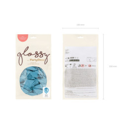 Glossy Balloons 30cm, blue (1 pkt / 50 pc.)