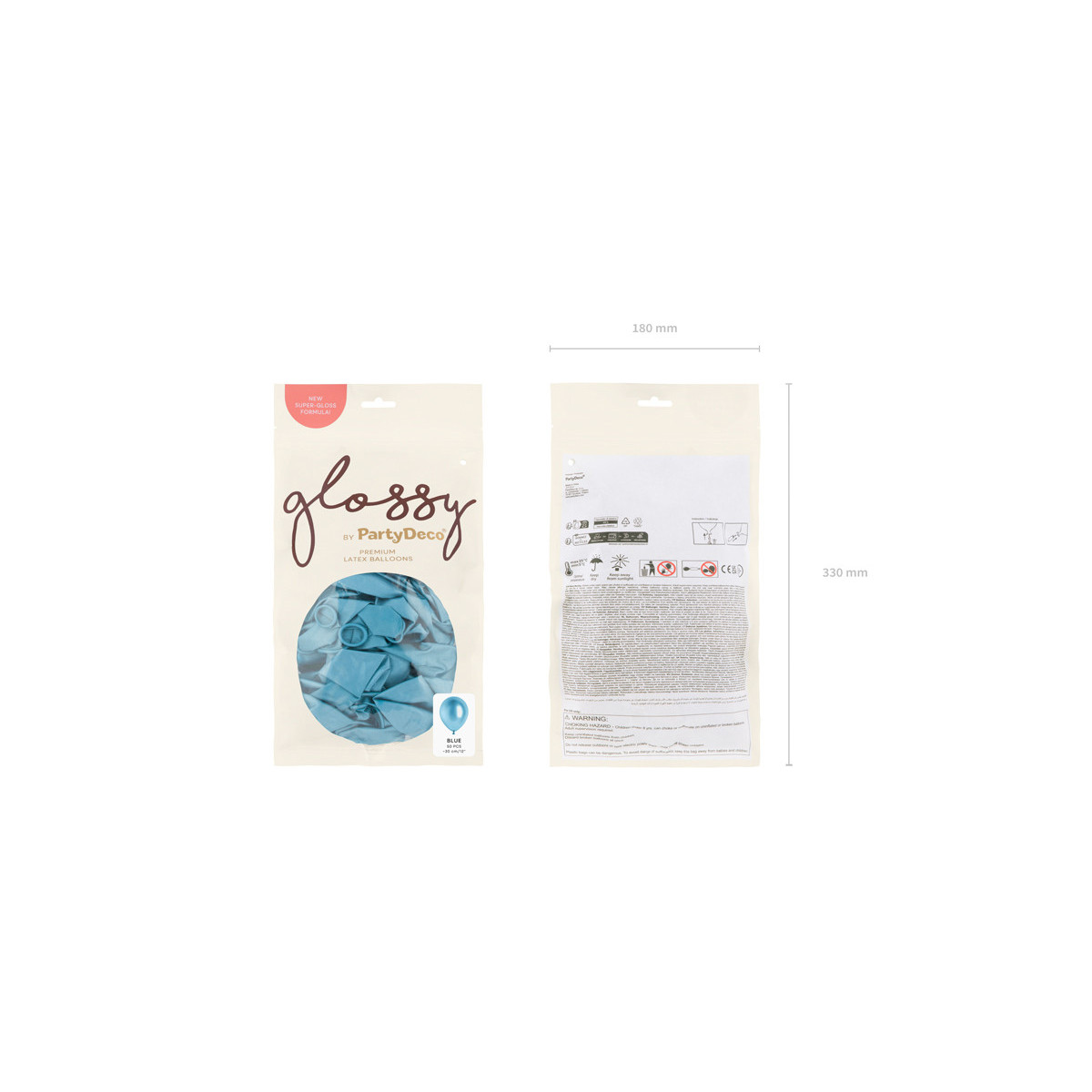 Glossy Balloons 30cm, blue (1 pkt / 50 pc.)