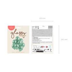 Glossy Balloons 30cm, bottle green (1 pkt / 10 pc.) Glossy Balloons 30cm, bottle green (1 pkt / 10 pc.)
