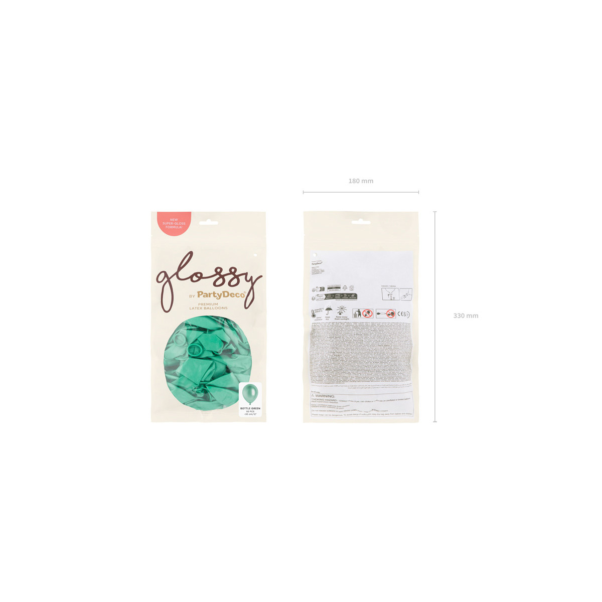 Glossy Balloons 30cm, bottle green (1 pkt / 50 pc.)