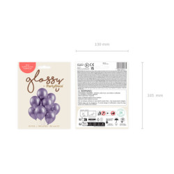 Glossy Balloons 30cm, violet (1 pkt / 10 pc.) Glossy Balloons 30cm, violet (1 pkt / 10 pc.)