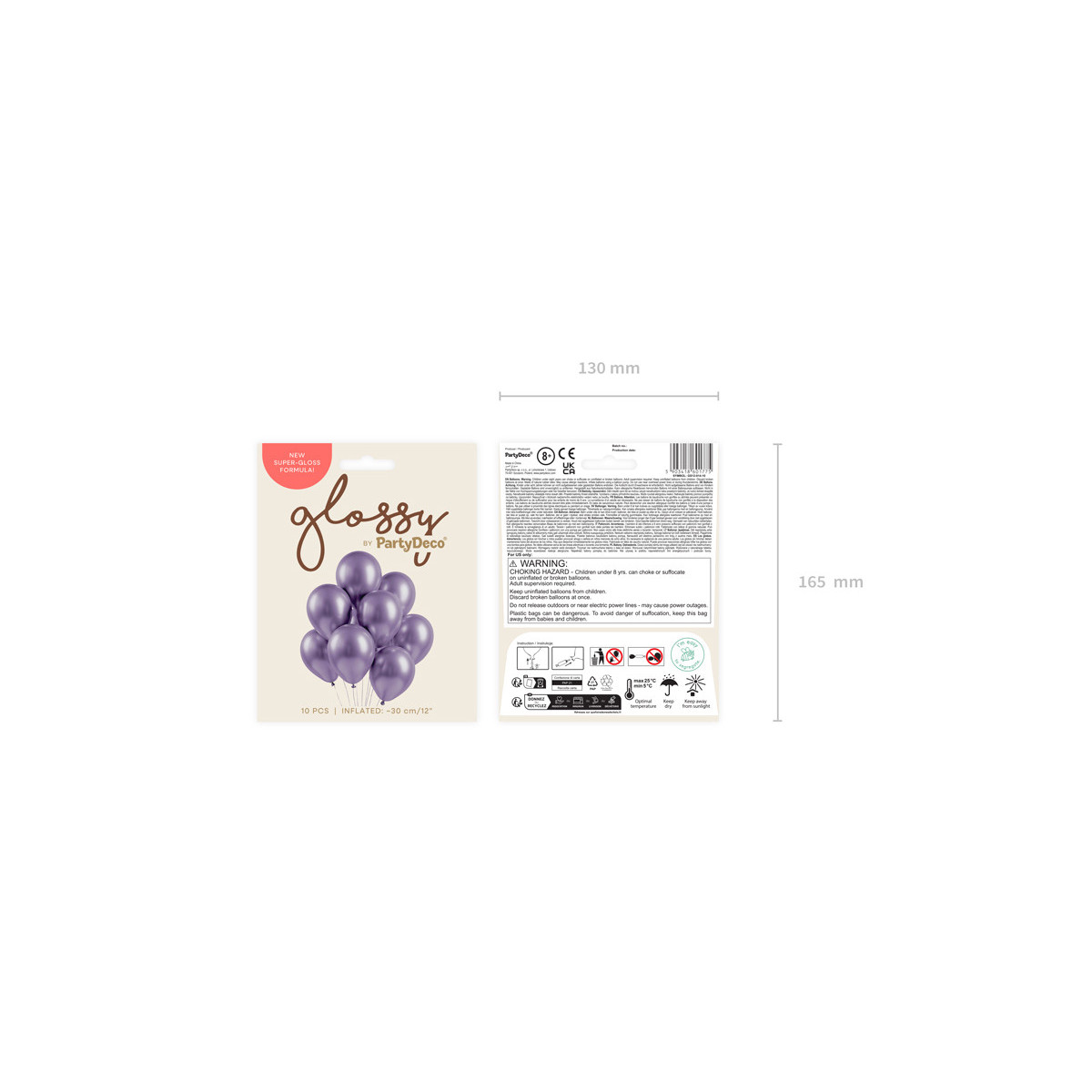 Glossy Balloons 30cm, violet (1 pkt / 10 pc.) Glossy Balloons 30cm, violet (1 pkt / 10 pc.)