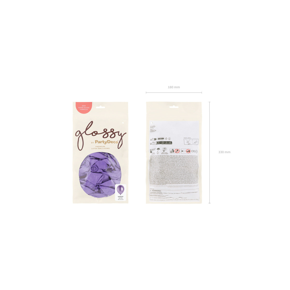 Glossy Balloons 30cm, violet (1 pkt / 50 pc.)