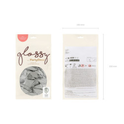 Glossy Balloons 30cm, silver (1 pkt / 50 pc.) Glossy Balloons 30cm, silver (1 pkt / 50 pc.)