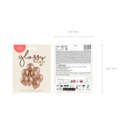 Glossy Balloons 30cm, rose gold (1 pkt / 10 pc.) Glossy Balloons 30cm, rose gold (1 pkt / 10 pc.)