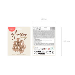 Glossy Balloons 30cm, champagne gold (1 pkt / 10 pc.) Glossy Balloons 30cm, champagne gold (1 pkt / 10 pc.)