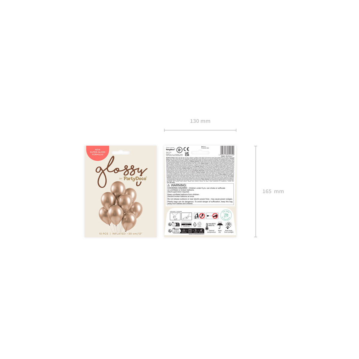 Glossy Balloons 30cm, champagne gold (1 pkt / 10 pc.) Glossy Balloons 30cm, champagne gold (1 pkt / 10 pc.)
