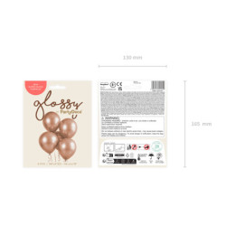 Glossy Balloons 46cm, rose gold (1 pkt / 5 pc.) Glossy Balloons 46cm, rose gold (1 pkt / 5 pc.)
