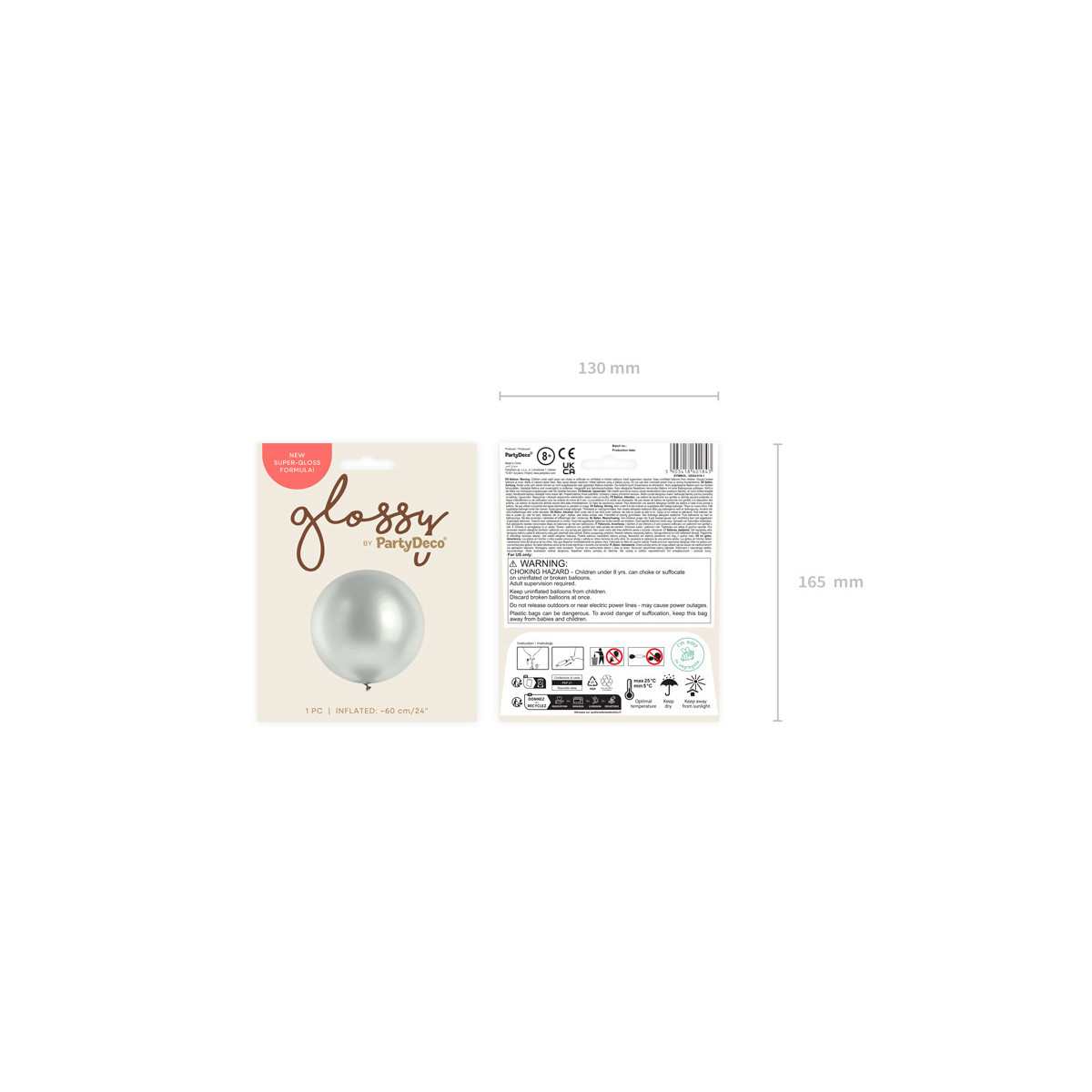 Glossy Balloon 60cm, silver Glossy Balloon 60cm, silver