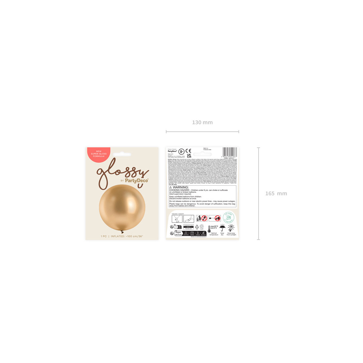 Glossy Balloon 100cm, gold Glossy Balloon 100cm, gold