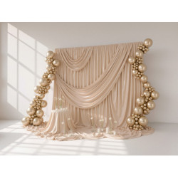 Glossy Balloons 12cm, champagne gold (1 pkt / 50 pc.)