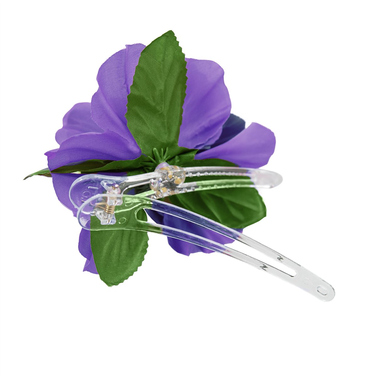 H&aring;rklips Hawaiiblomst lilla blomst 12 cm