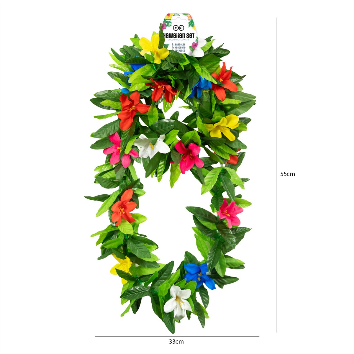 Hawaiiansk Blomsters&aelig;t Gr&oslash;nt  4 dele