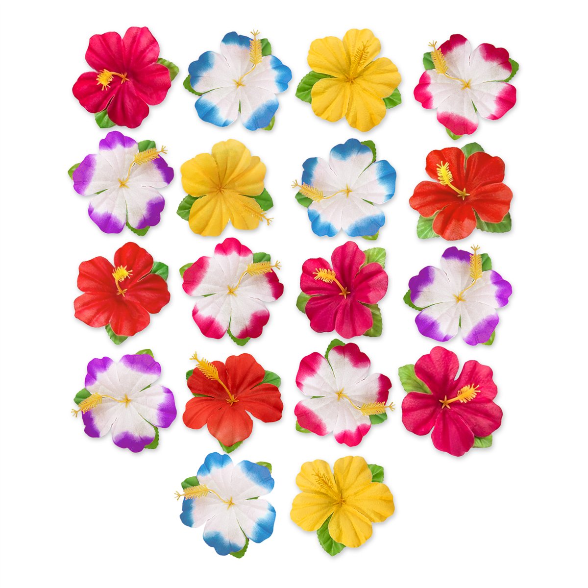 18 stk. Tropiske Hawaiianske dekorative blomsterkonfetti