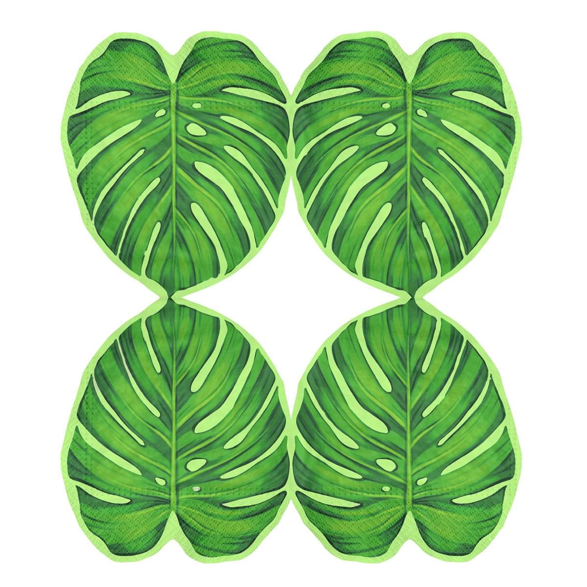 10 stk. Tropiske blade monstera servietter Aloha 