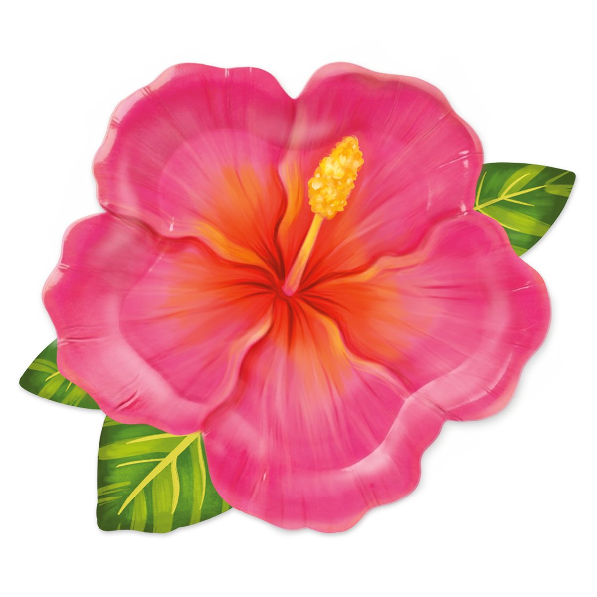 Tropiske blomster paptallerkener Aloha  Multifarvet