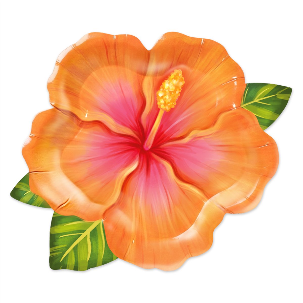Tropiske blomster paptallerkener Aloha  Multifarvet
