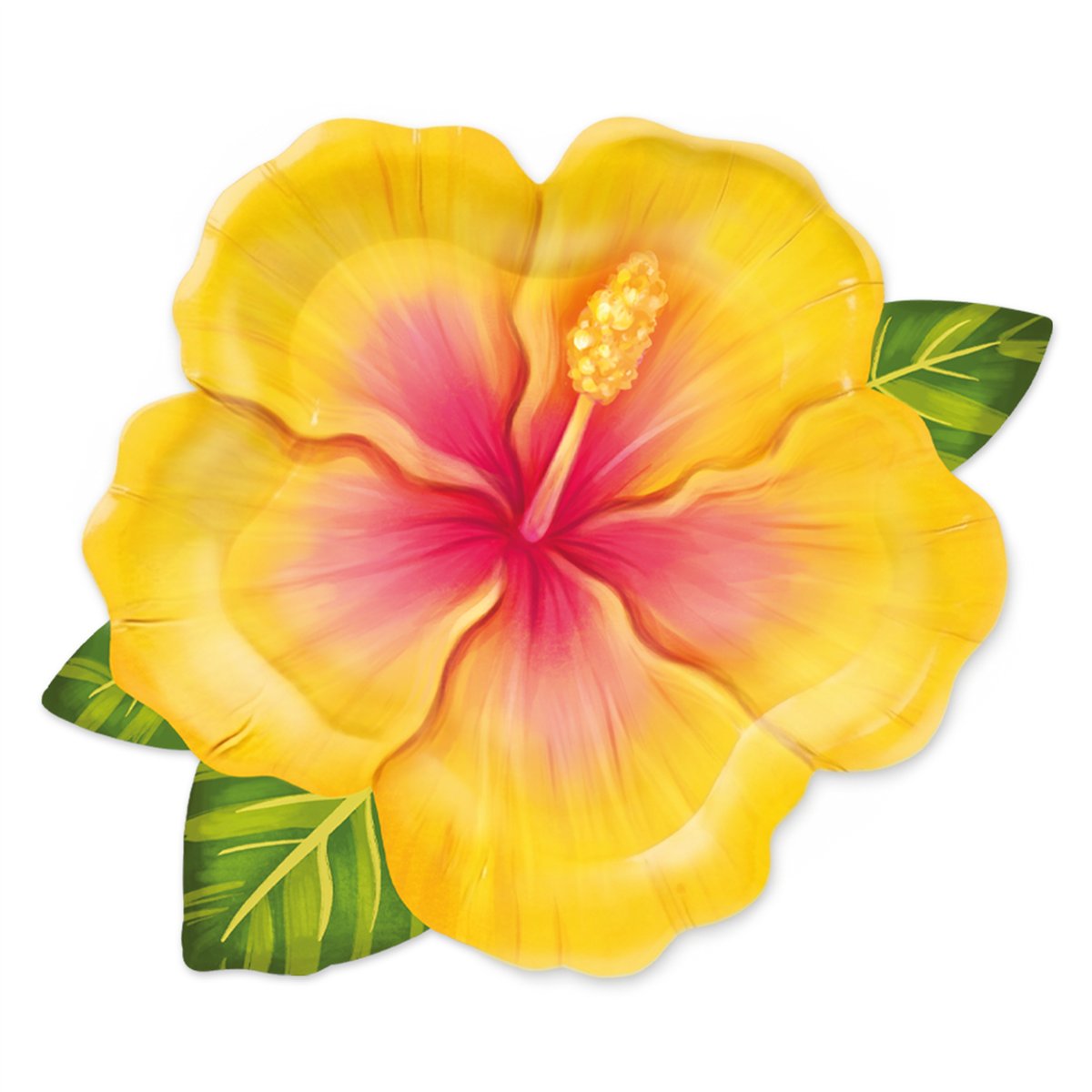 Tropiske blomster paptallerkener Aloha  Multifarvet