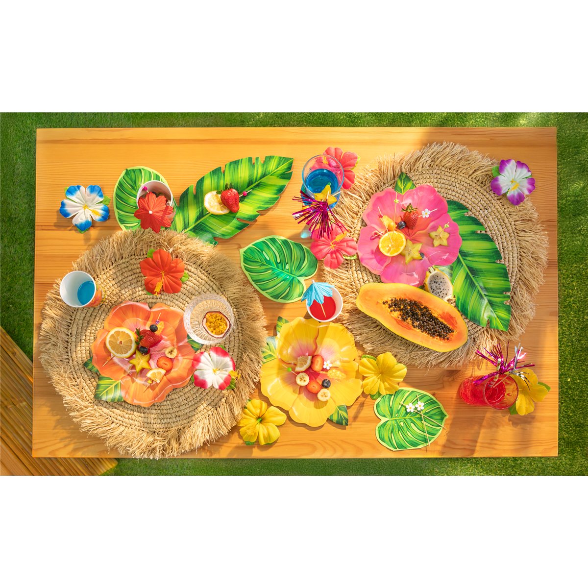 6 stk. Aloha tropiske blomster krus 270ml