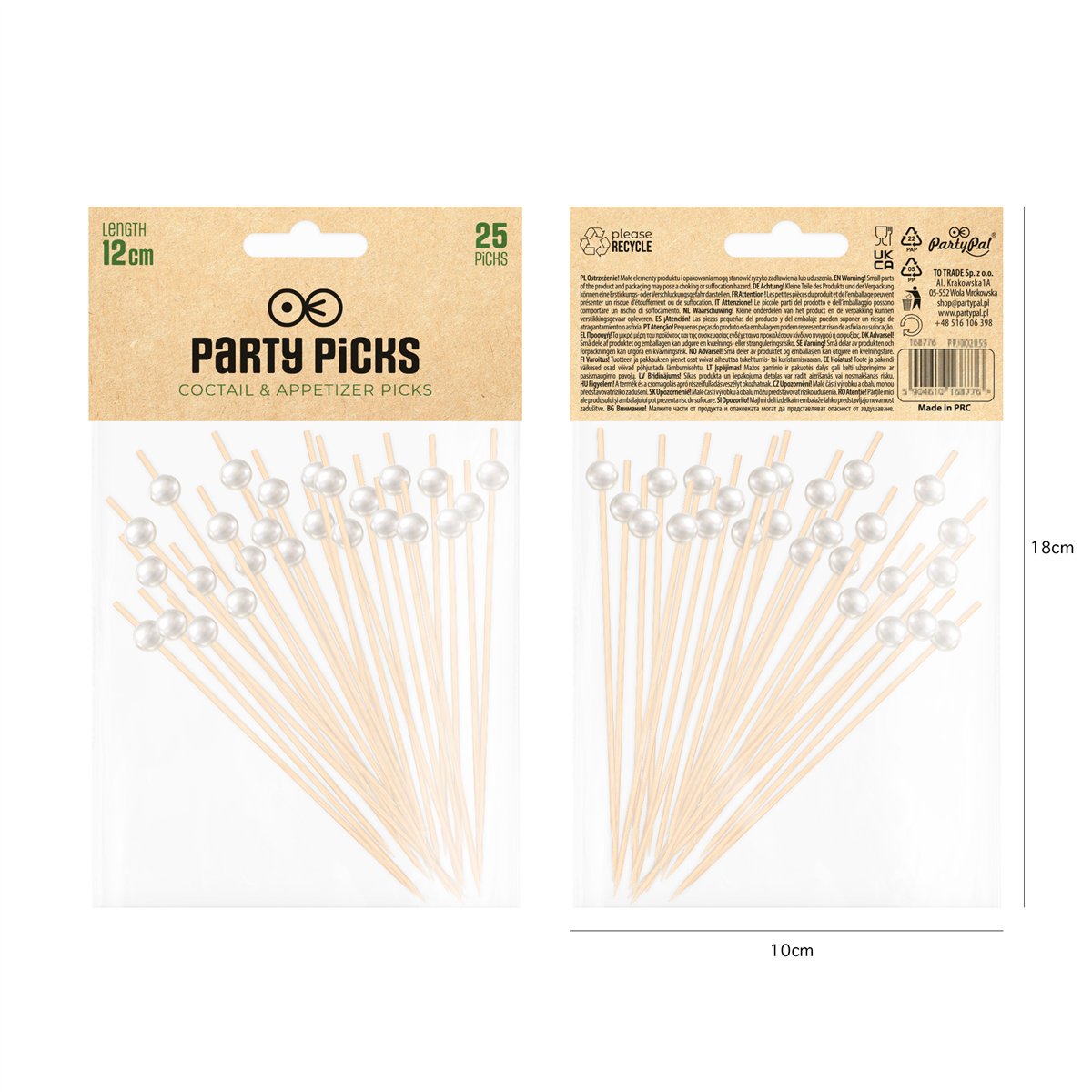 25 stk. Cocktailpinde Snacksticks Perlekugler