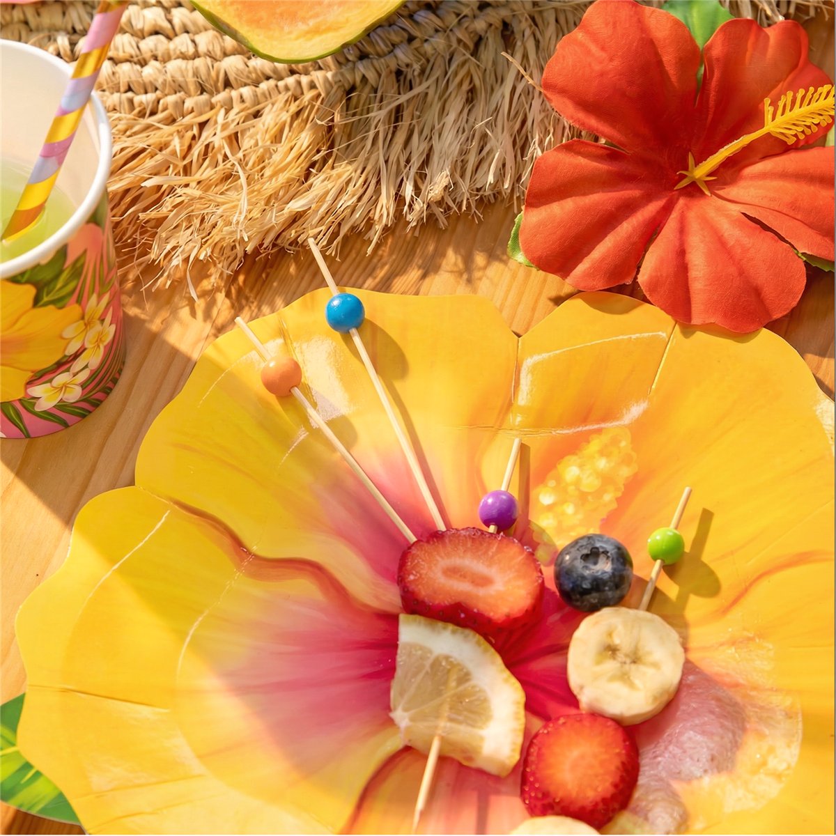 25 stk. Cocktailpinde Snacksticks Mix farver kugler