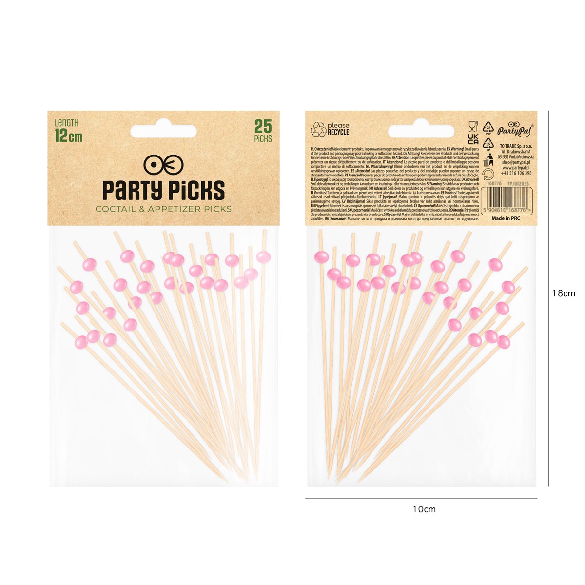 25 stk. Cocktailpinde Snacksticks lyser&oslash;de Perle kugler