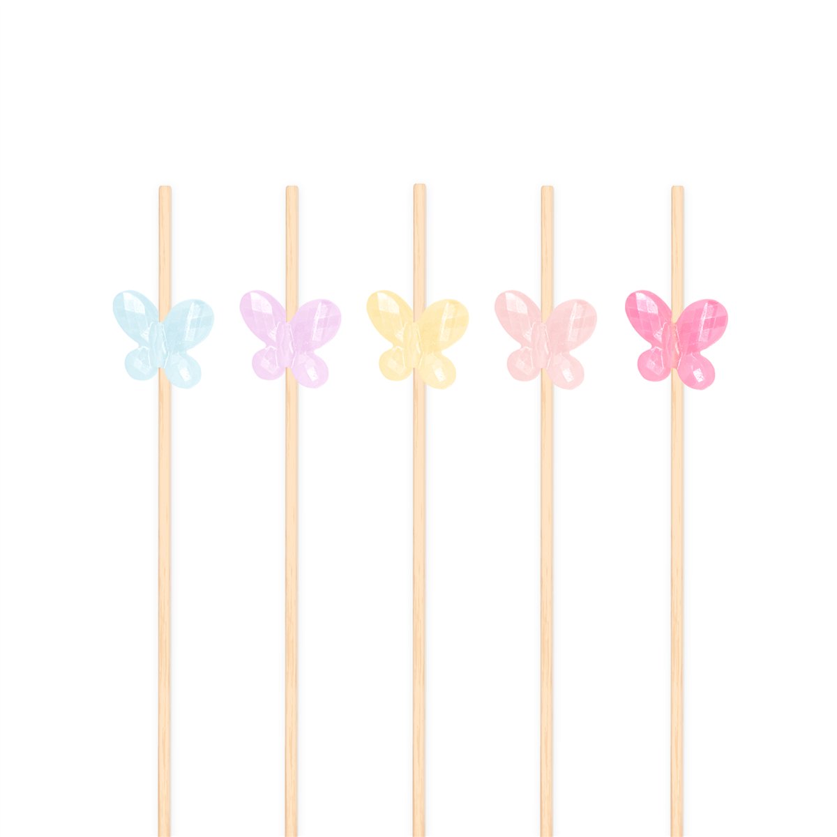 25 stk. Cocktailpinde Snacksticks sommerfugle dekoration