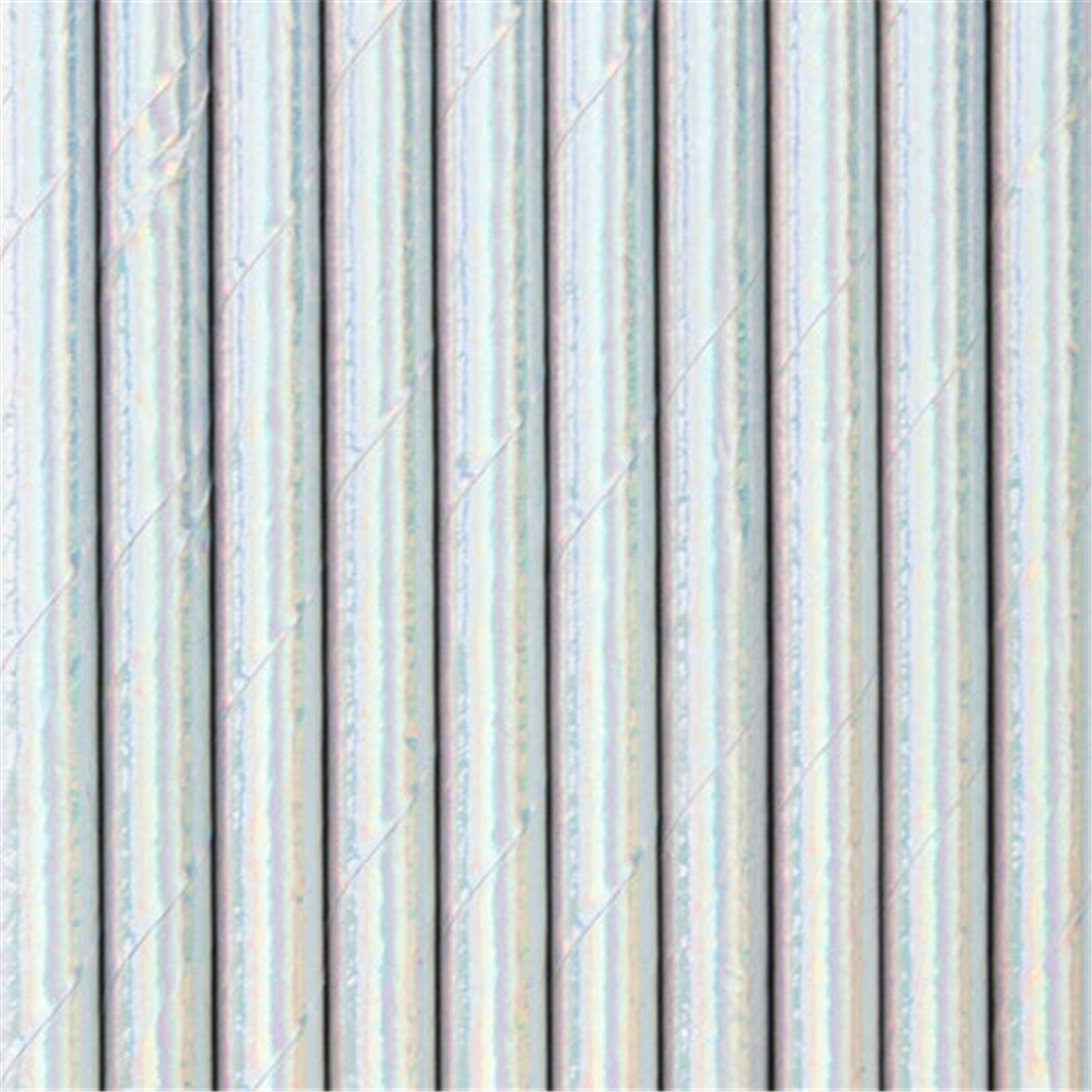 10 stk. Papirsugerør Iriserende sølvsugerør Disco papirsugerør 20 cm 10 stk. Papirsugerør Iriserende sølvsugerør Disco papirsugerør 20 cm