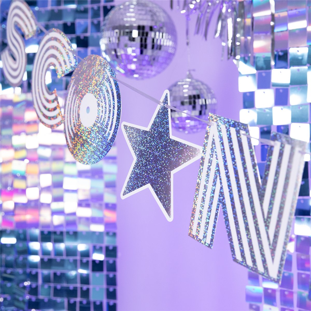 Banner S&oslash;lv Disco Banner 182x16cm