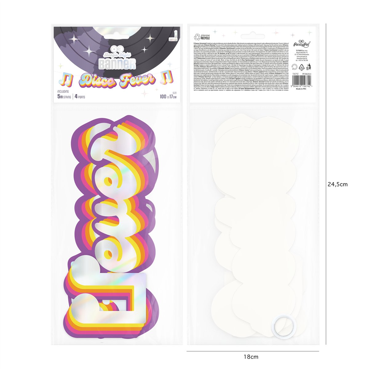 Banner Retro Disco Banner 100x17cm Banner Retro Disco Banner 100x17cm