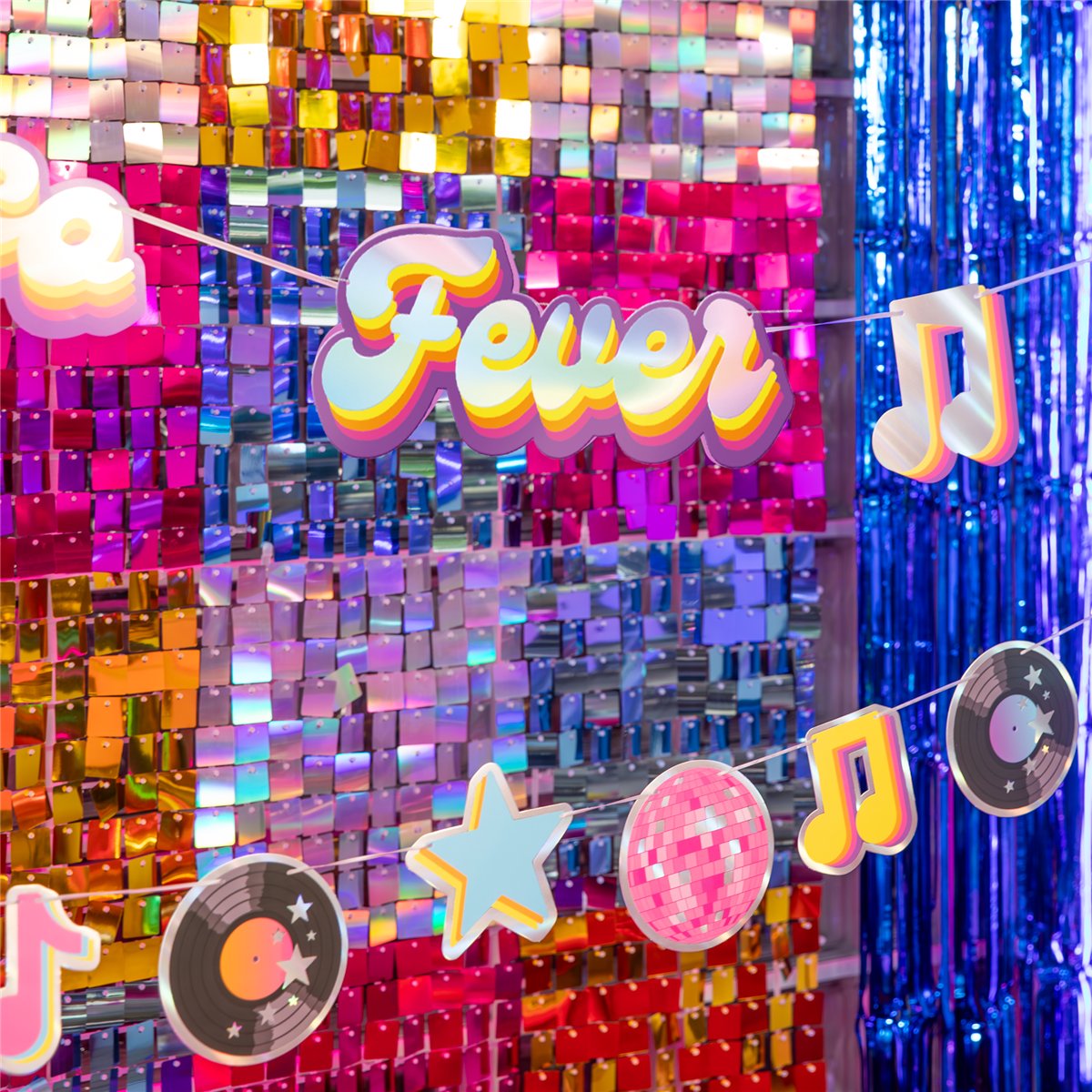 Banner Retro Disco Banner 100x17cm Banner Retro Disco Banner 100x17cm