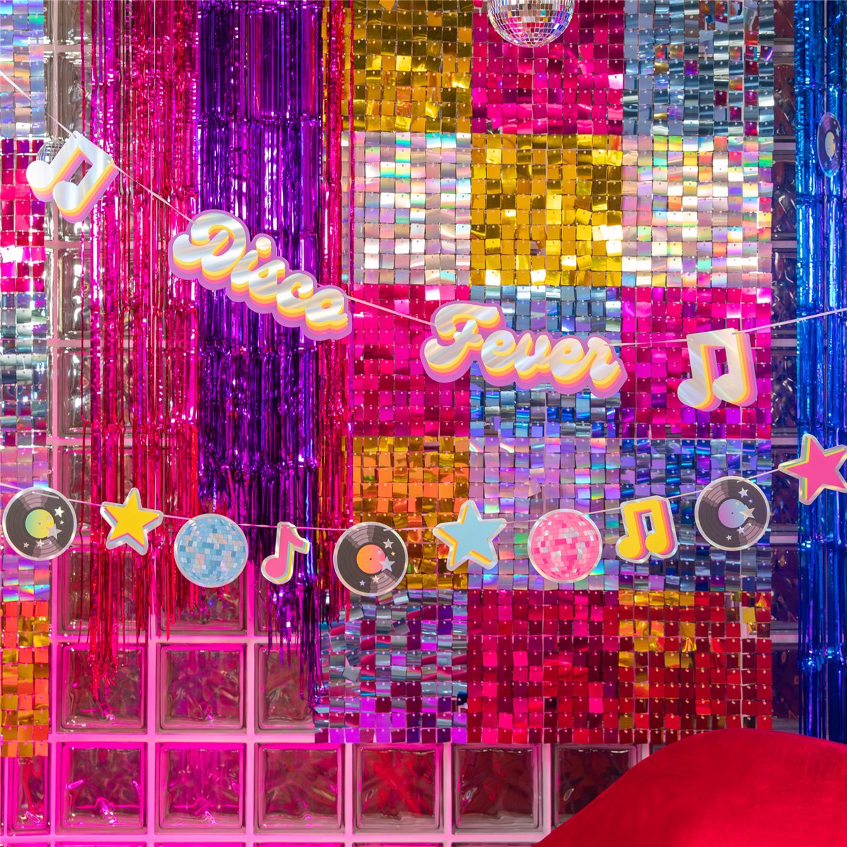 Banner Retro Disco Banner 100x17cm Banner Retro Disco Banner 100x17cm
