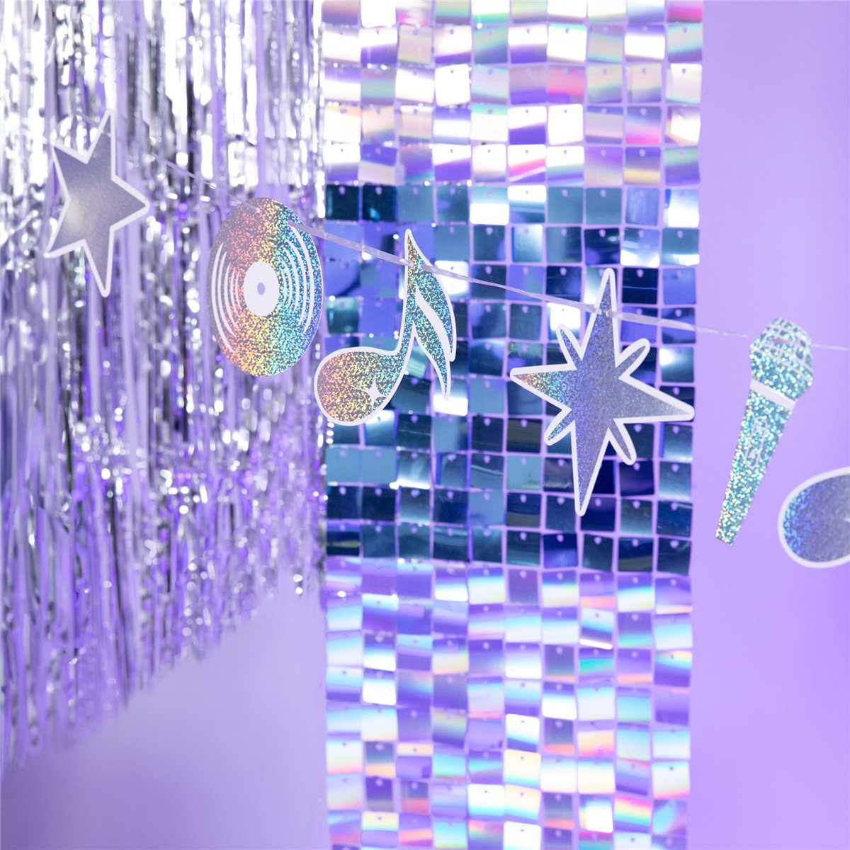 Guirlande Sølv Disco Guirlande 110cm Guirlande Sølv Disco Guirlande 110cm
