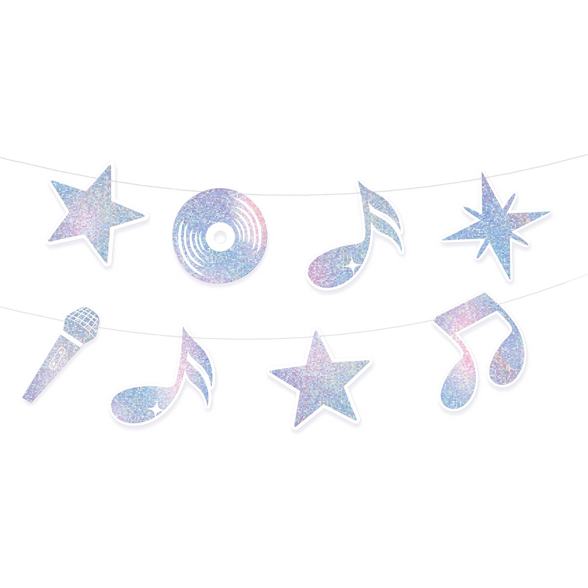 Guirlande Sølv Disco Guirlande 110cm Guirlande Sølv Disco Guirlande 110cm