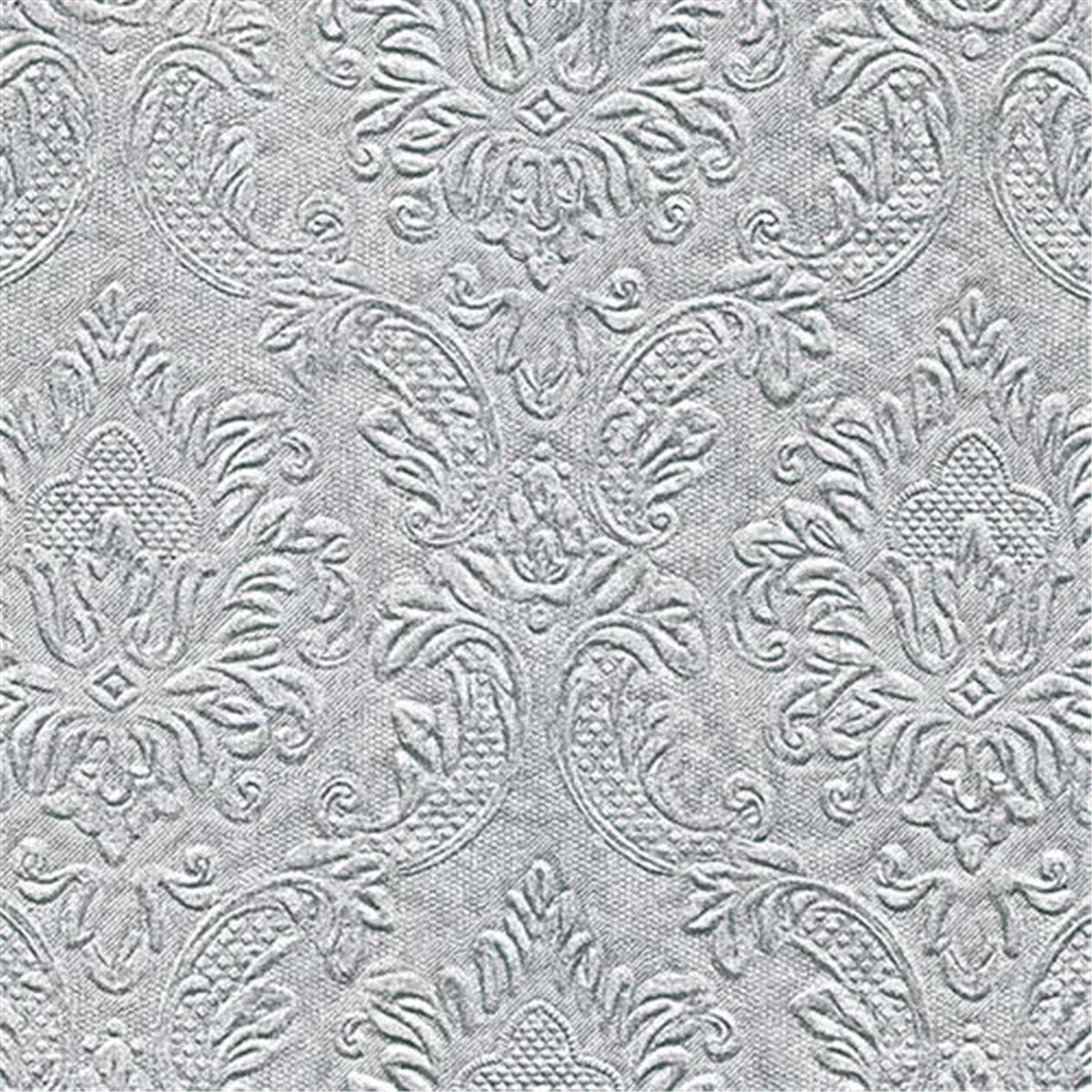 16 stk. Servietter Sølv Barok Ornament 3-lags 40x40 cm 16 stk. Servietter Sølv Barok Ornament 3-lags 40x40 cm