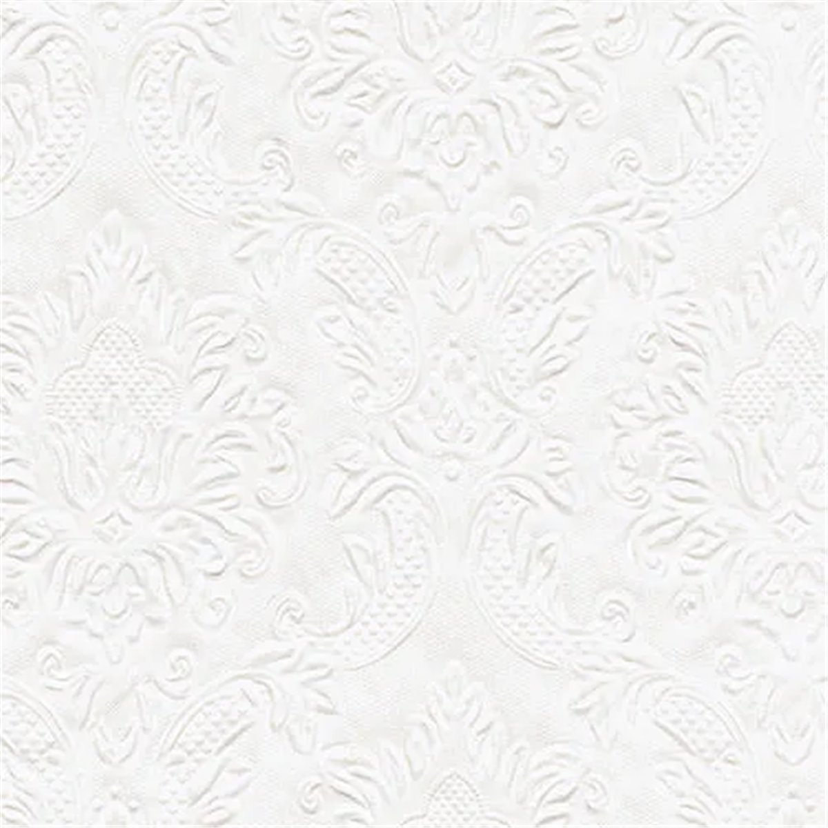 16 stk. Servietter Hvid Barok Ornament 3-lags 40x40 cm 16 stk. Servietter Hvid Barok Ornament 3-lags 40x40 cm