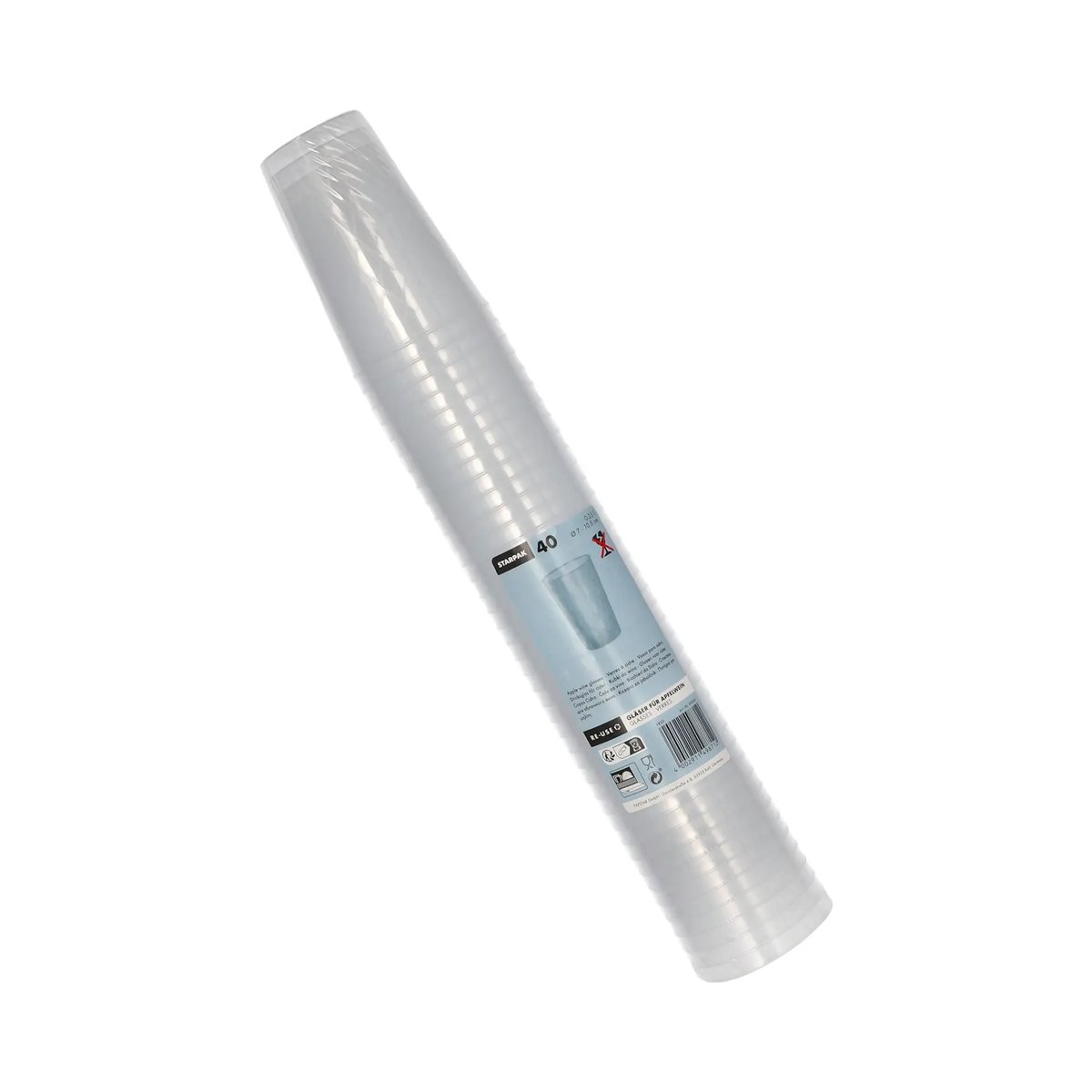 40 stk. Uknuselige Drikkeglas Genbruglige 250 ml